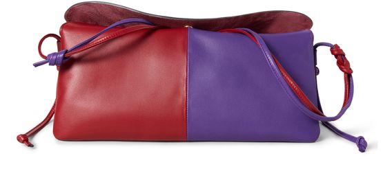 Celine Trio east west in smooth lambskin in Purple / Red — view 1