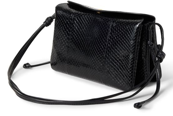 Celine Trio flap in python in Black — view 2