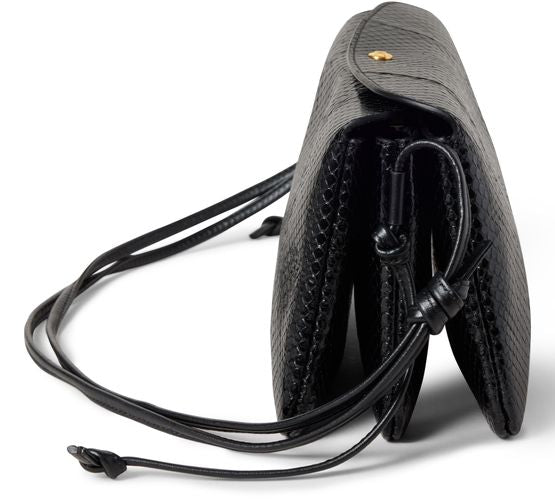 Celine Trio flap in python in Black — view 4