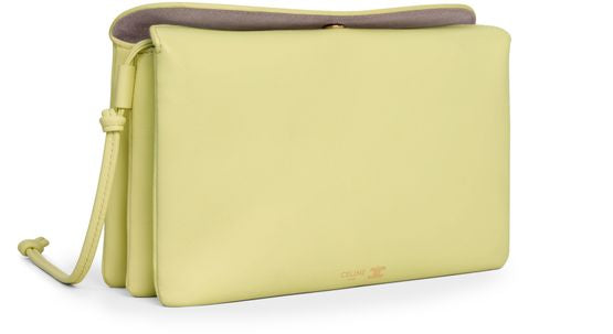 Celine Trio flap in smooth lambskin in Citrus — view 2
