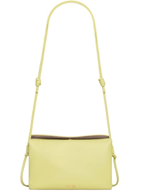 Celine Trio flap in smooth lambskin in Citrus — view 4