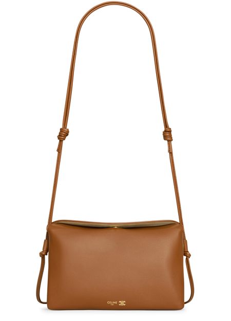 Celine Trio flap in smooth lambskin in Soft Tan — view 4