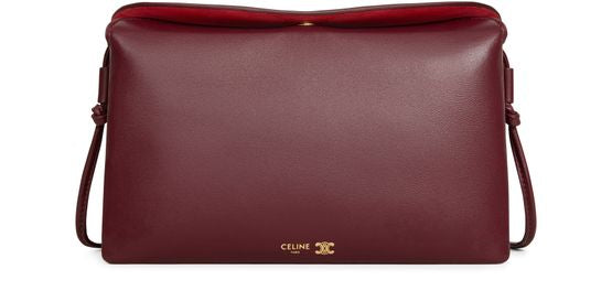 Celine Trio flap in smooth lambskin in Syrah — view 1