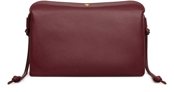 Celine Trio flap in smooth lambskin in Syrah — view 3