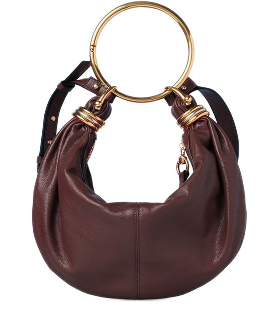 Chloé Bracelet hobo bag in Grenat — view 1
