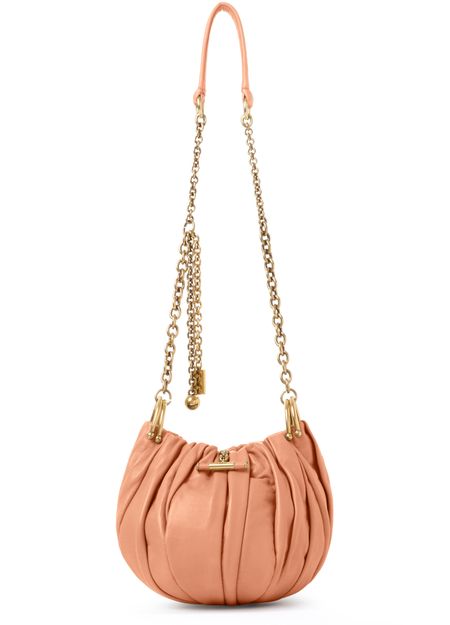 Chloé Plissé clutch bag in Pastel Orange — view 1