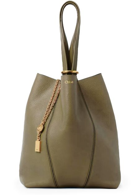 Chloé Spin large tote bag in Aloe Green — view 1