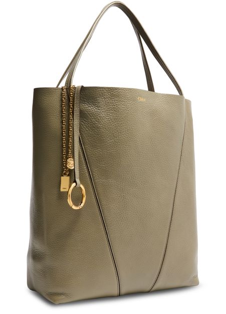 Chloé Spin large tote bag in Aloe Green — view 2