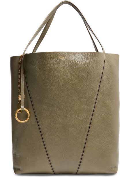Chloé Spin large tote bag in Aloe Green — view 4