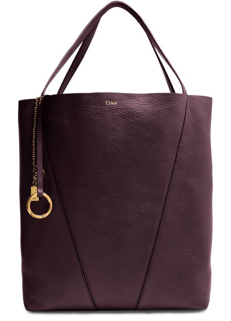 Chloé Spin large tote bag in Perfect Plum — view 4