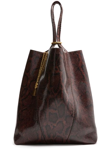 Chloé Spin large tote bag in Sooty Brown — view 1