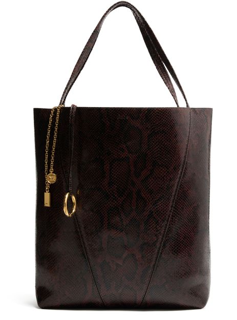 Chloé Spin large tote bag in Sooty Brown — view 4
