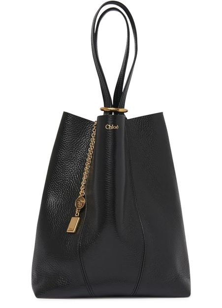 Chloé Spin medium tote bag in Black — view 1
