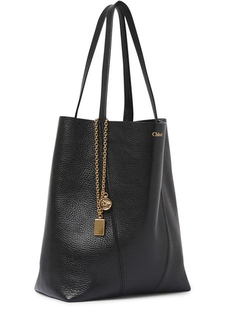 Chloé Spin medium tote bag in Black — view 2