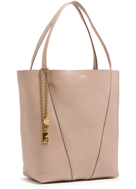 Chloé Spin medium tote bag in Boyish Brown — view 2