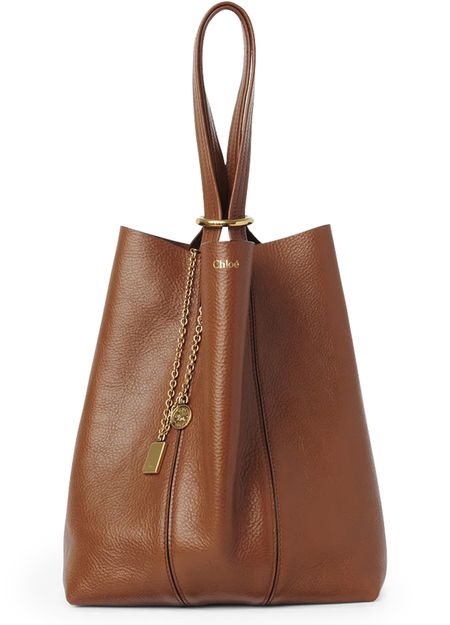 Chloé Spin medium tote bag in Clay Brown — view 1