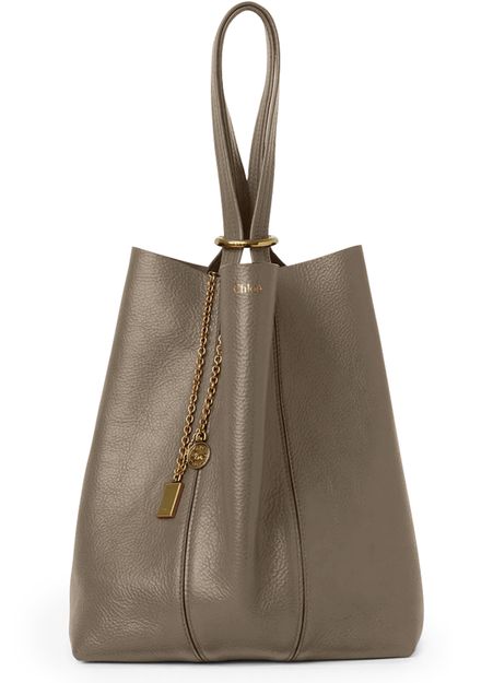Chloé Spin medium tote bag in Flannel grey — view 1
