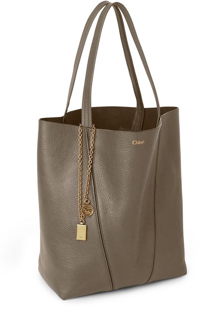 Chloé Spin medium tote bag in Flannel grey — view 2