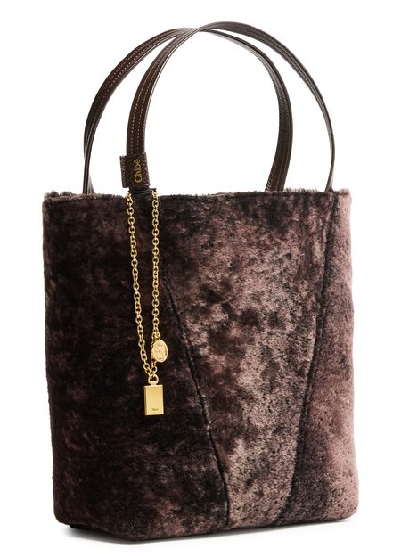 Chloé Spin medium tote bag in Kohl Brown — view 2