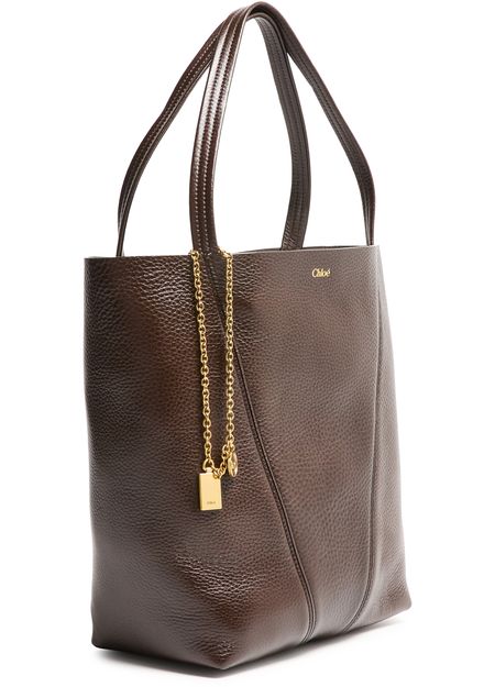 Chloé Spin medium tote bag in Kohl Brown — view 2
