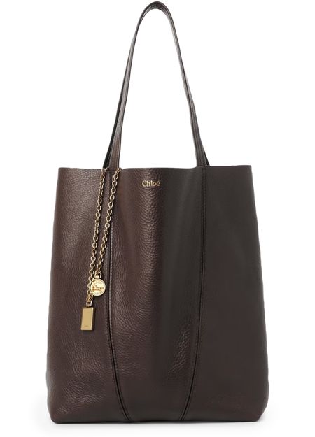 Chloé Spin medium tote bag in Kohl Brown — view 4