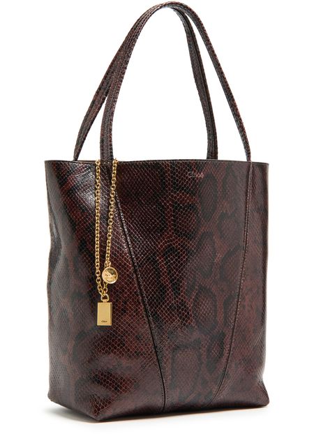 Chloé Spin medium tote bag in Sooty Brown — view 2