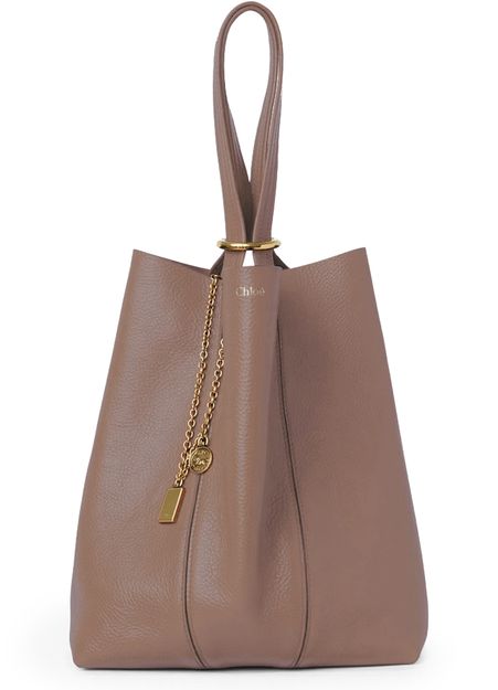 Chloé Spin medium tote bag in Woodrose — view 1