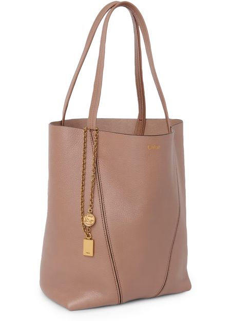 Chloé Spin medium tote bag in Woodrose — view 2