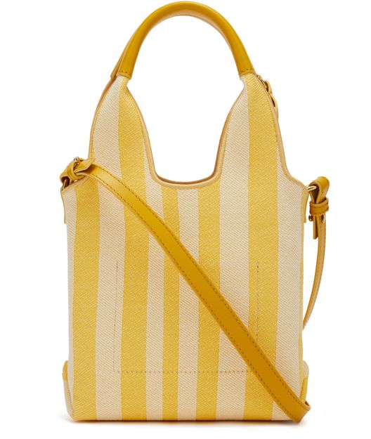 Chloé Stripy Mini Tote Bag in Radiant Yellow — view 3