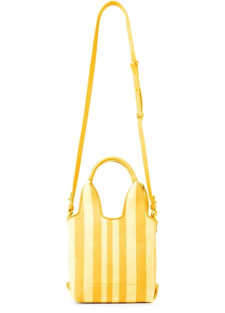 Chloé Stripy Mini Tote Bag in Radiant Yellow — view 4