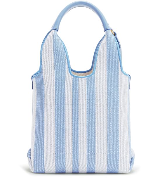 Chloé Stripy Mini Tote Bag in Surfing Blue — view 3