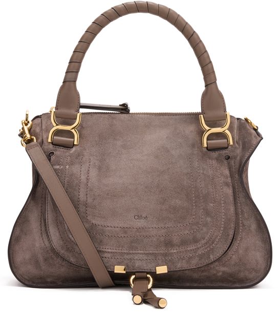 Chloé Marcie hand/shoulder bag in Nickel Grey — view 1