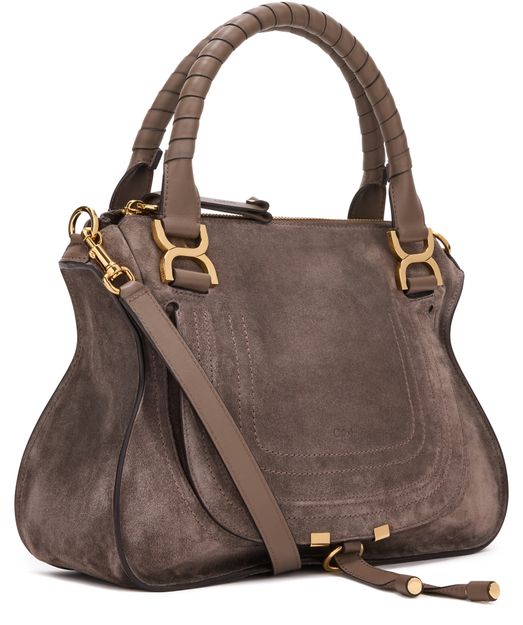 Chloé Marcie hand/shoulder bag in Nickel Grey — view 2