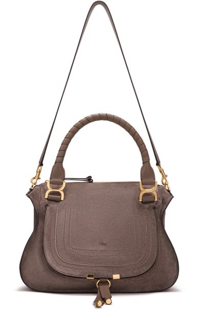 Chloé Marcie hand/shoulder bag in Nickel Grey — view 4