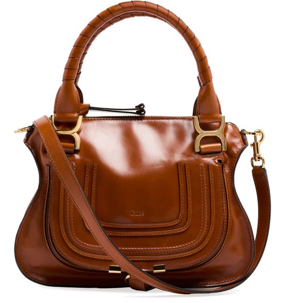 Chloé Marcie hobo shoulder bag in Clay Brown — view 1