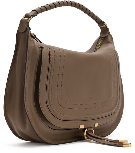 Chloé Marcie shoulder bag in Deep Taupe — view 2
