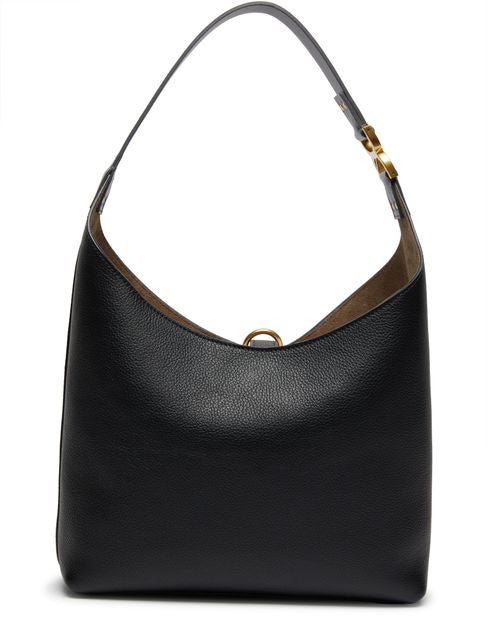 Chloé Marcie small grained leather hobo bag in Black — view 3