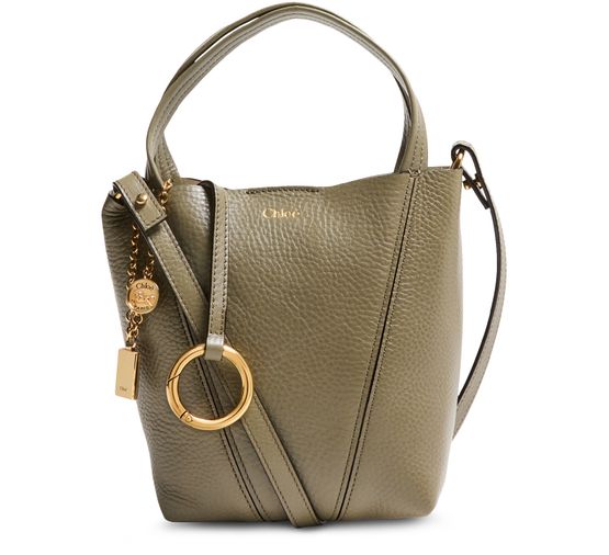 Chloé Small Chloé Spin tote bag in Aloe Green — view 1