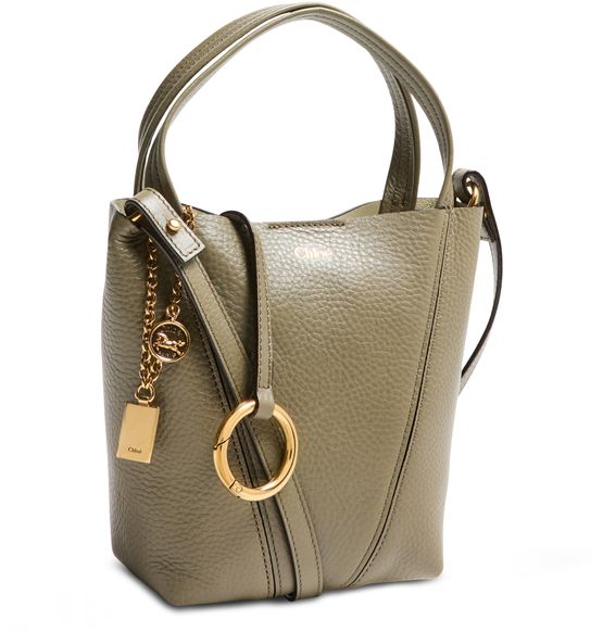 Chloé Small Chloé Spin tote bag in Aloe Green — view 2