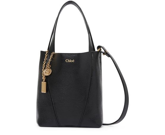 Chloé Small Chloé Spin tote bag in Black — view 3