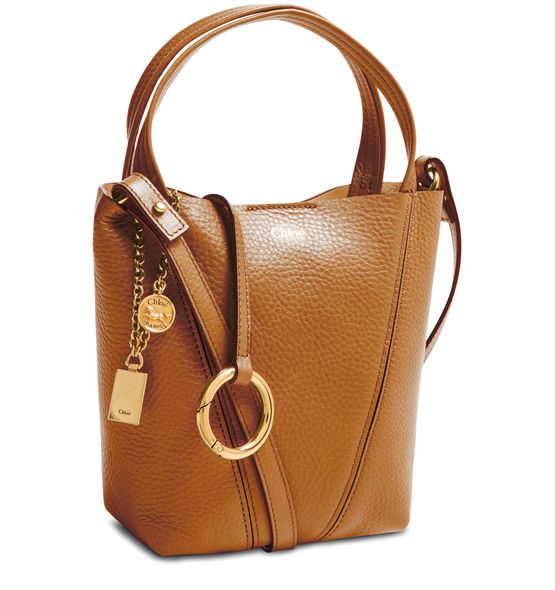 Chloé Small Chloé Spin tote bag in Clay Brown — view 2