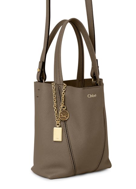 Chloé Small Chloé Spin tote bag in Flannel grey — view 2