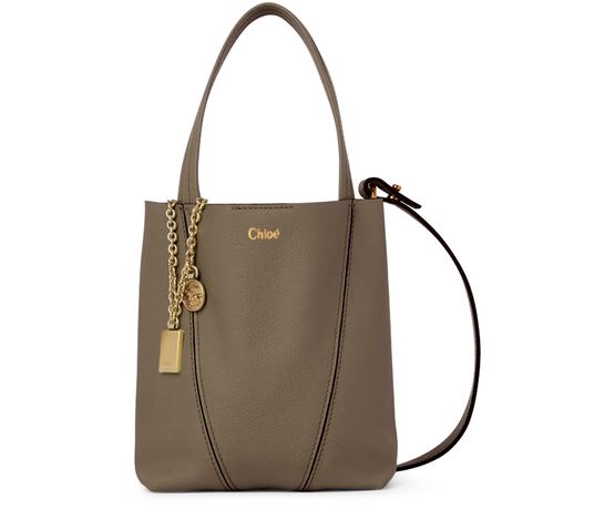 Chloé Small Chloé Spin tote bag in Flannel grey — view 4