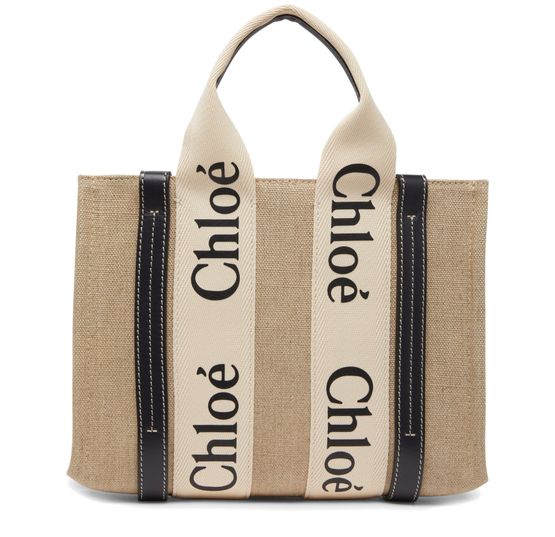 Chloé Small Woody tote bag in White - Blue 1 — view 1