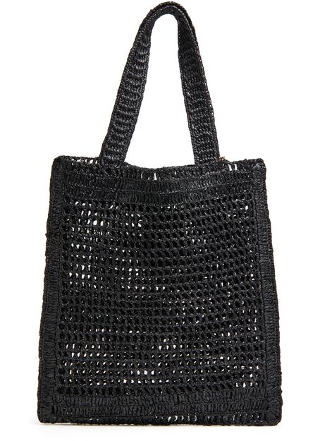 Chloé Summer Banana crochet tote bag in Black — view 3