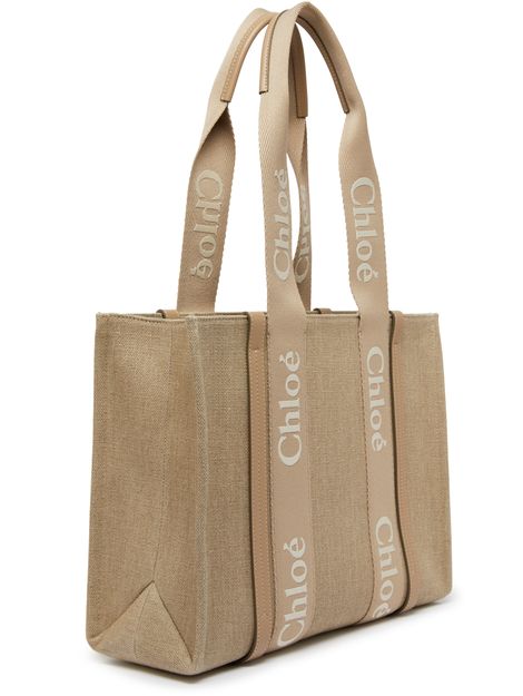 Chloé Woody tote bag in Boyish Brown — view 2