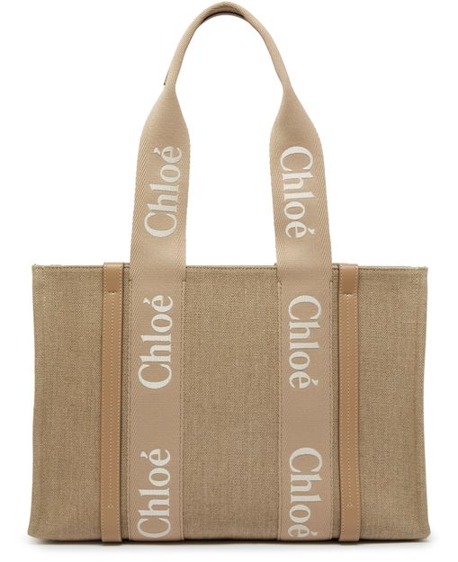 Chloé Woody tote bag in Boyish Brown — view 3