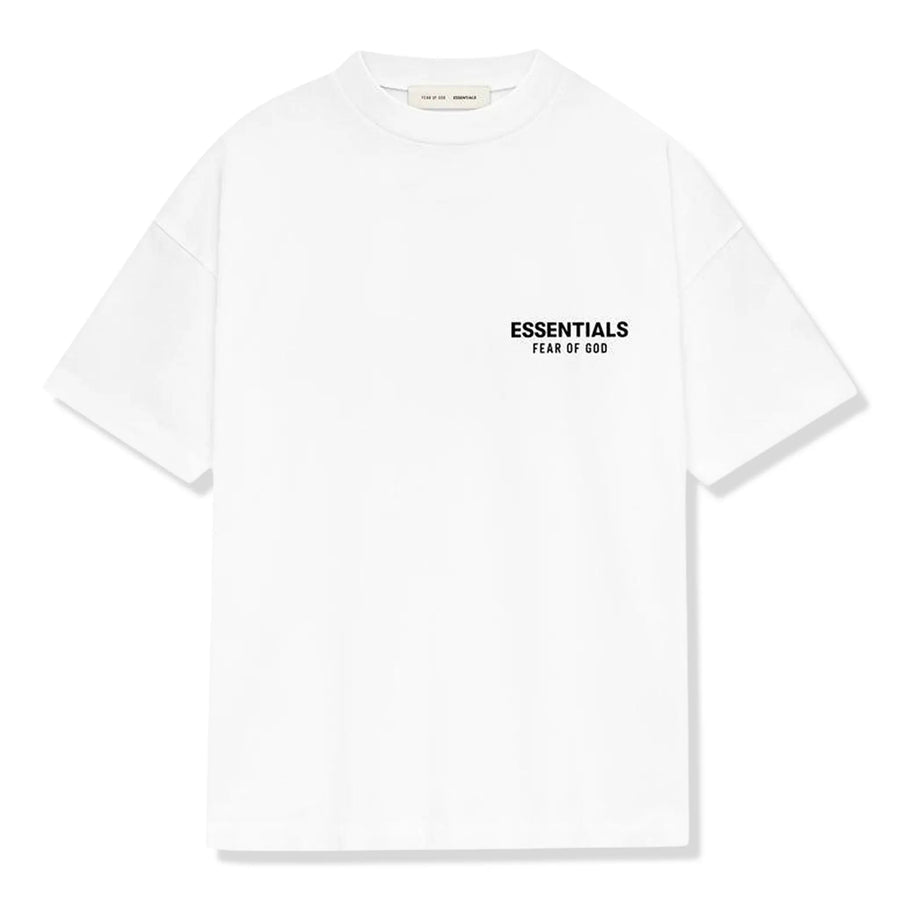 Fear of God Essentials Bright White Classic Short Sleeve Tee - flat front