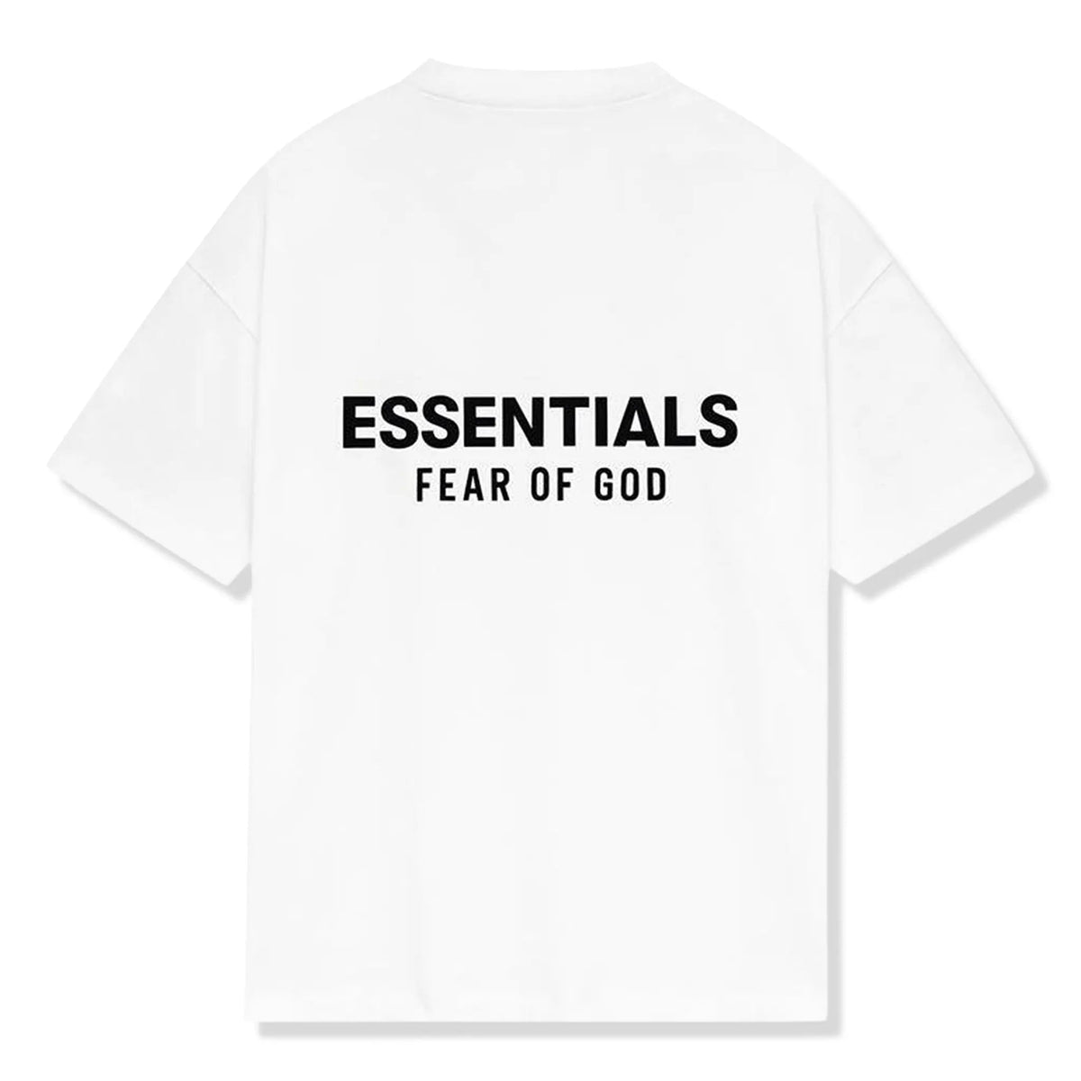 Fear of God Essentials Bright White Classic Short Sleeve Tee - flat back