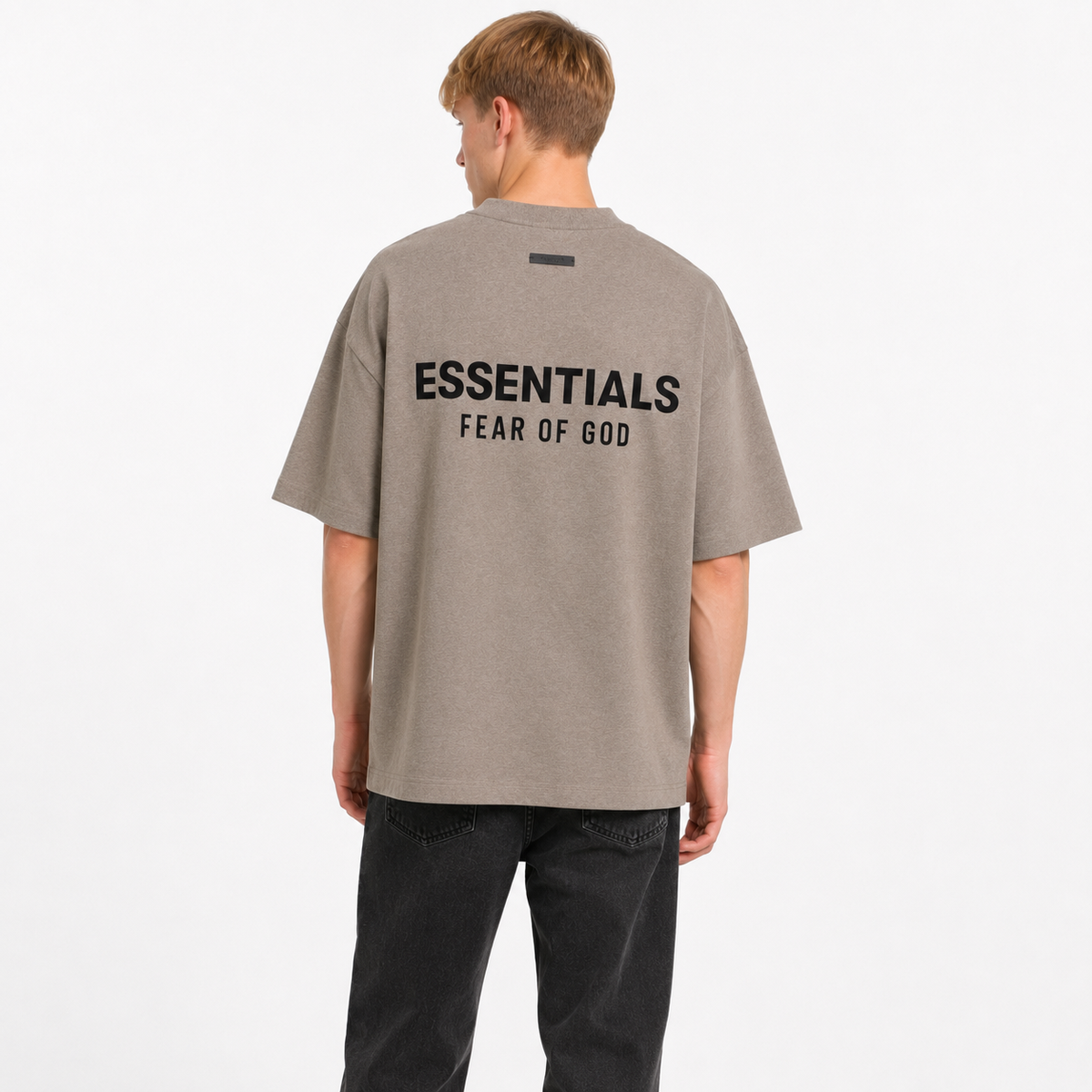 Fear of God Essentials Heather Gray T-shirt - model back